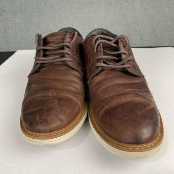 Cole Haan Go-To Plain Men's  10.5 M Toe Oxford Shoes Dark Coffee Brown GRAND 360 - Picture 1 of 16